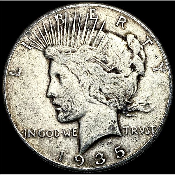 1935 Silver Peace Dollar NEARLY UNCIRCULATED