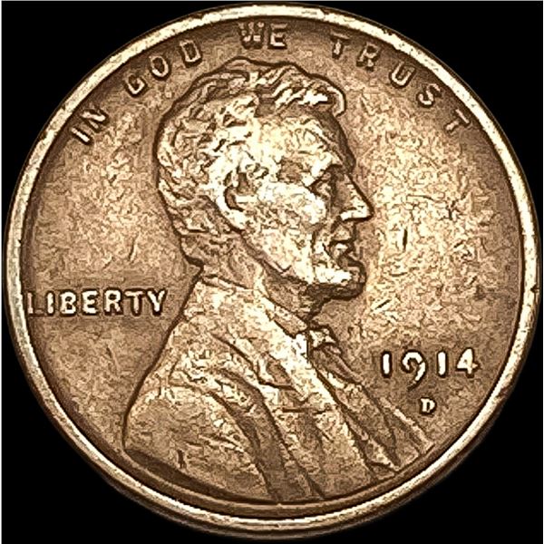 1914-D Lincoln Wheat Cent NEARLY UNCIRCULATED