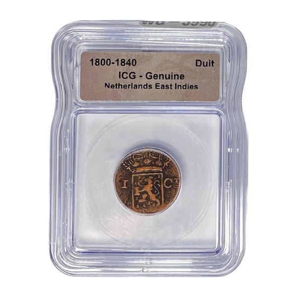 1800-1840 Netherlands East Indies Duit ICG Genuine