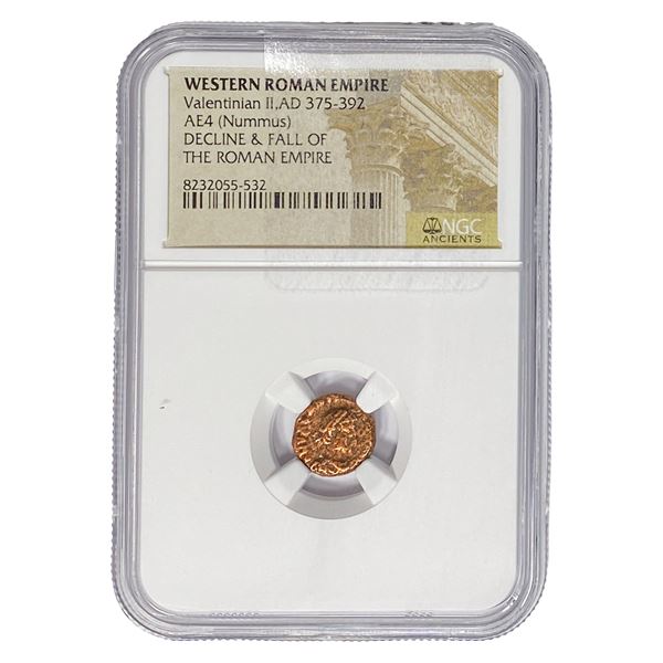 WesternRoman ValentinianII,AD375-392 AE4(Nummus) NGC