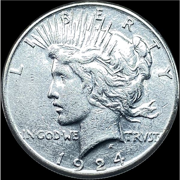 1924 Silver Peace Dollar CHOICE AU