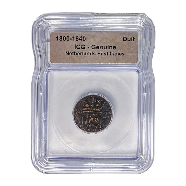 1800-1840 Netherlands East Indies Duit ICG Genuine