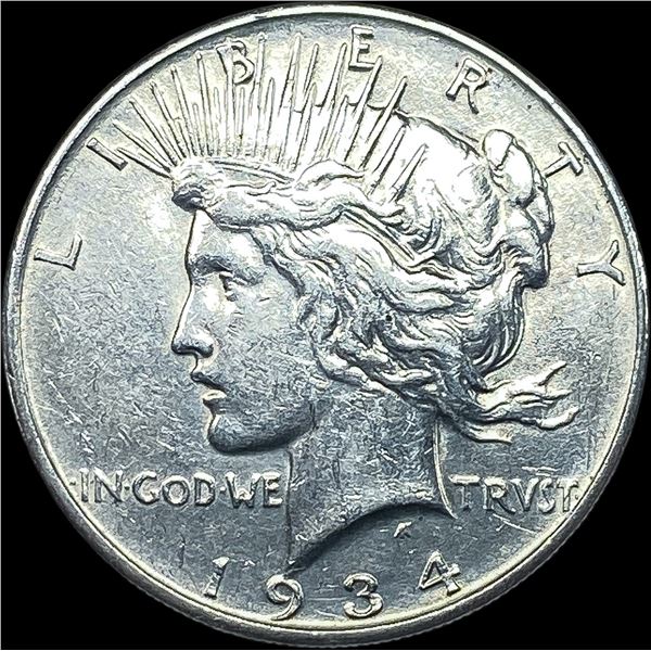 1934 Silver Peace Dollar CLOSELY UNCIRCULATED