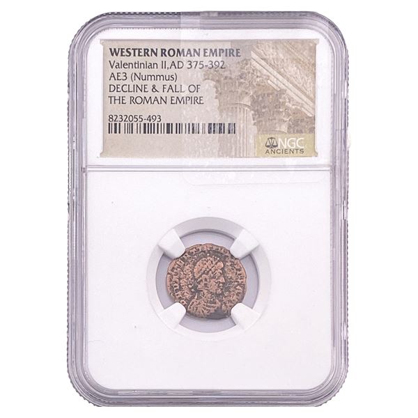 WesternRoman ValentinianII,AD375-392 AE3(Nummus) NGC