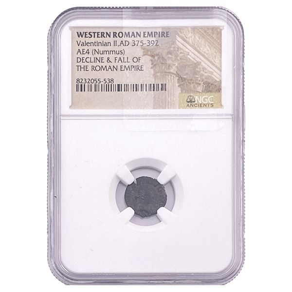 WesternRoman ValentinianII,AD375-392 AE4(Nummus) NGC