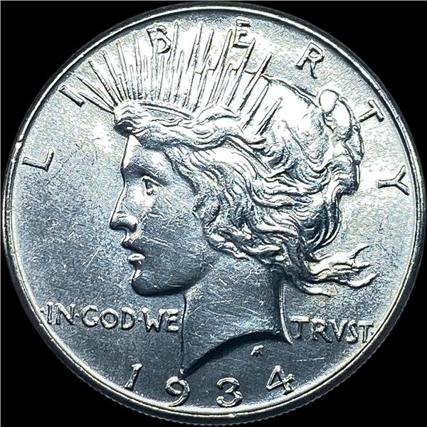 1934 Silver Peace Dollar CHOICE AU