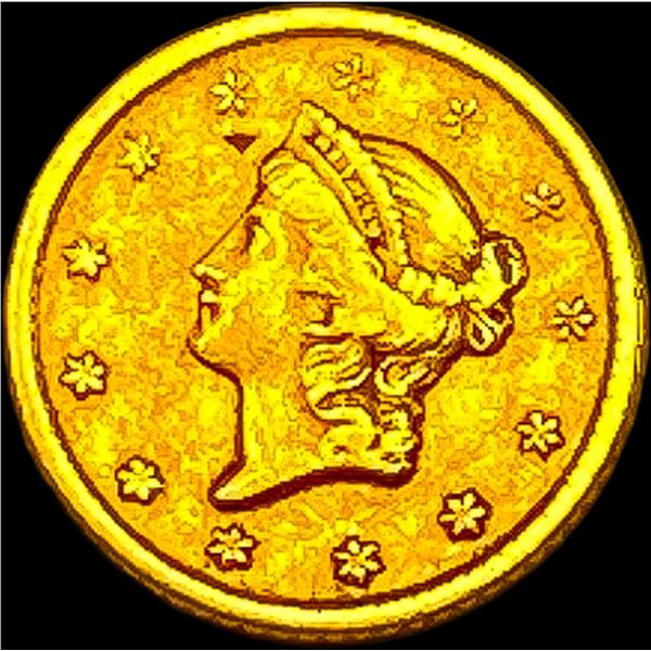 1849-O Gold $1 Liberty Head NEARLY UNCIRCULATED