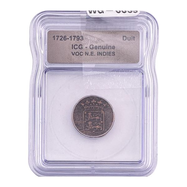1726-1793 VOV N.E. INDIES Duit ICG Genuine