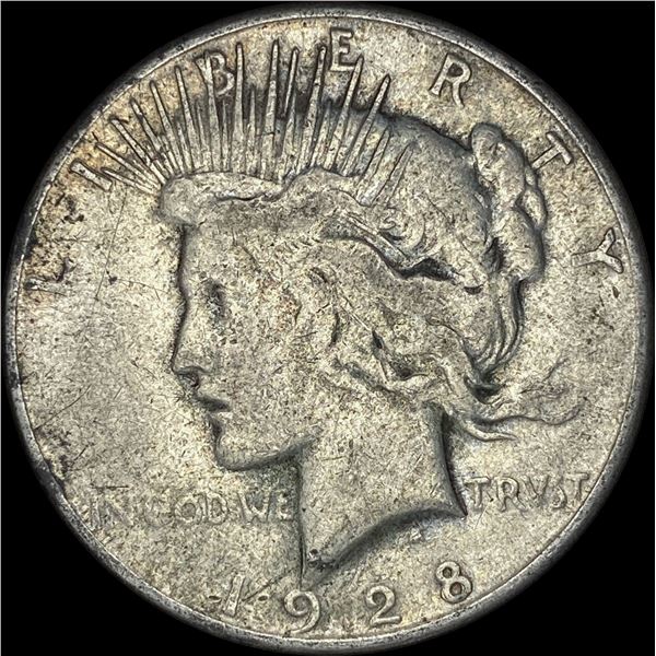 1928-S Silver Peace Dollar ABOUT UNCIRCULATED