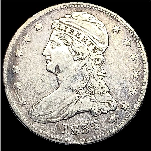 1837 Capped Bust Half Dollar LIGHTLY  CIRCULATED