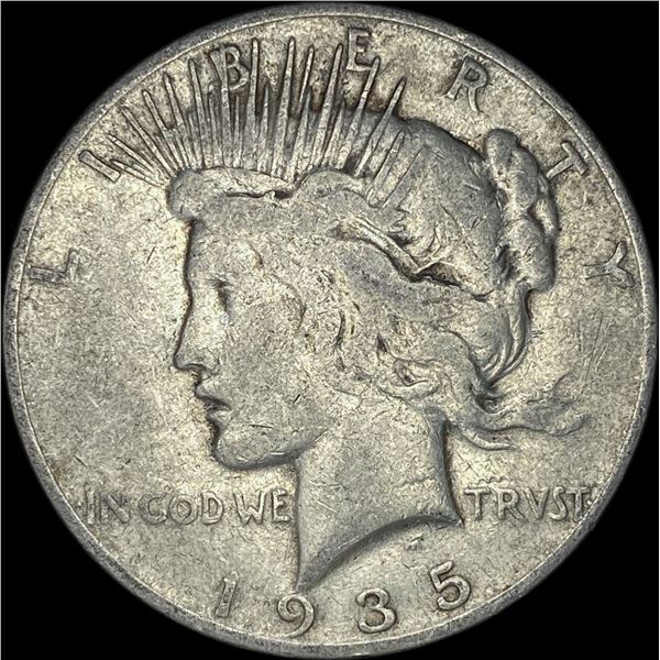 1935 Silver Peace Dollar ABOUT UNCIRCULATED