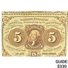 Image 1 : 1862 5C Postage 1st Issue Fractional Currency Note 6
