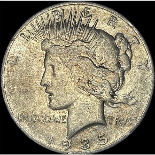 1935-S Silver Peace Dollar ABOUT UNCIRCULATED