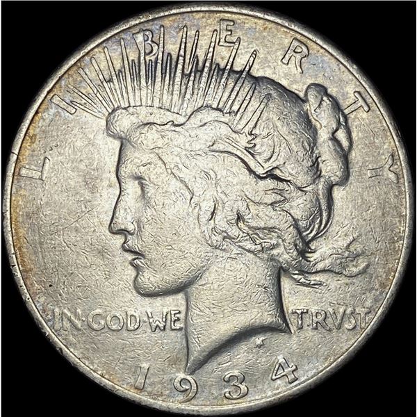 1934 Silver Peace Dollar ABOUT UNCIRCULATED