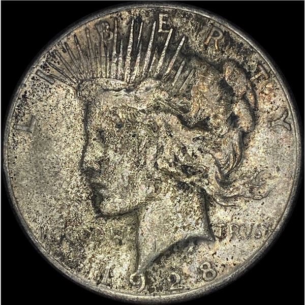 1928-S Silver Peace Dollar ABOUT UNCIRCULATED