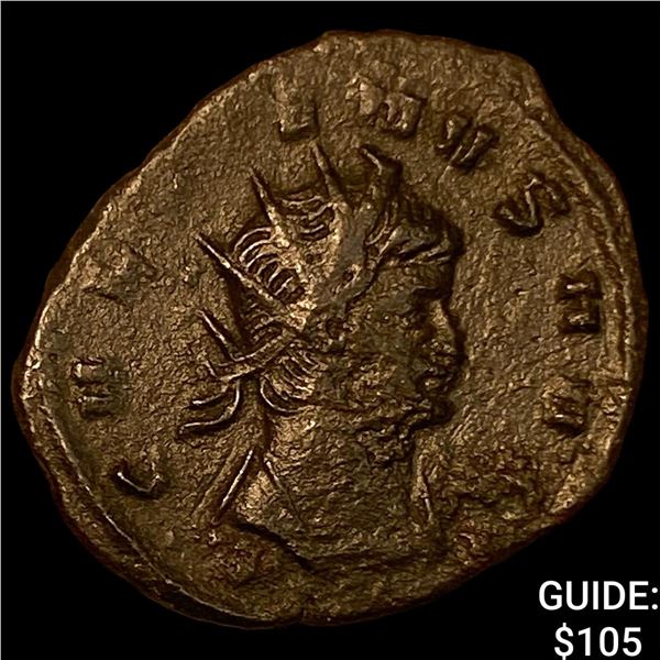 Roman Gallienus 253-268 AD Bronze Dbl Denarius CHOICE AU