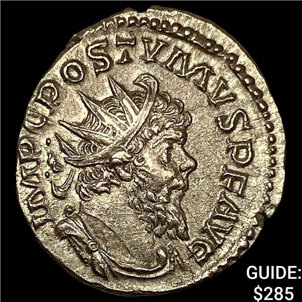 Roman Postumus 260-269 AD Silver Dbl Denararius CHOICE AU