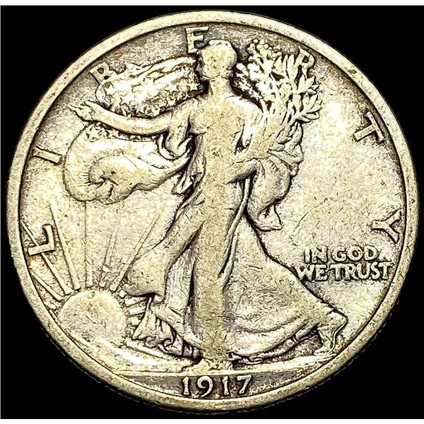 1917 Walking Liberty Half Dollar ABOUT  UNCIRCULATED