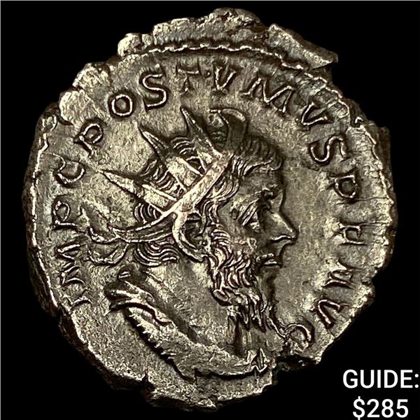Roman Postumus 260-269 AD Silver Dbl Denararius CHOICE AU