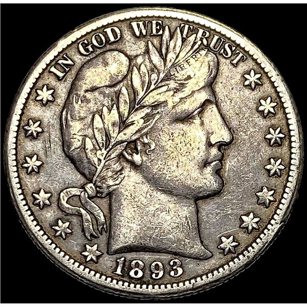 1893-O Silver Barber Half Dollar NEARLY  UNCIRCULATED