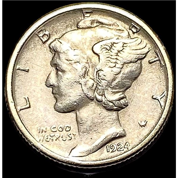 1924-S Silver Mercury Dime CLOSELY  UNCIRCULATED