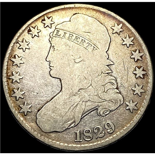 1829 Capped Bust Half Dollar LIGHTLY  CIRCULATED