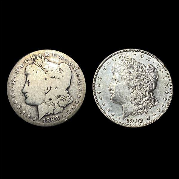 [2] 1888-S&1903 Morgan Silver Dollar UNCIRCULATED