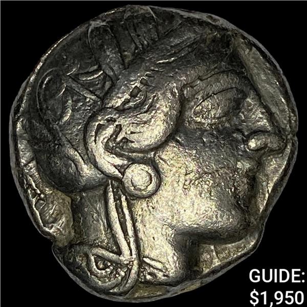 Attica Athens Silver Owl Tetradrachm NEARLY UNCIRCULATED