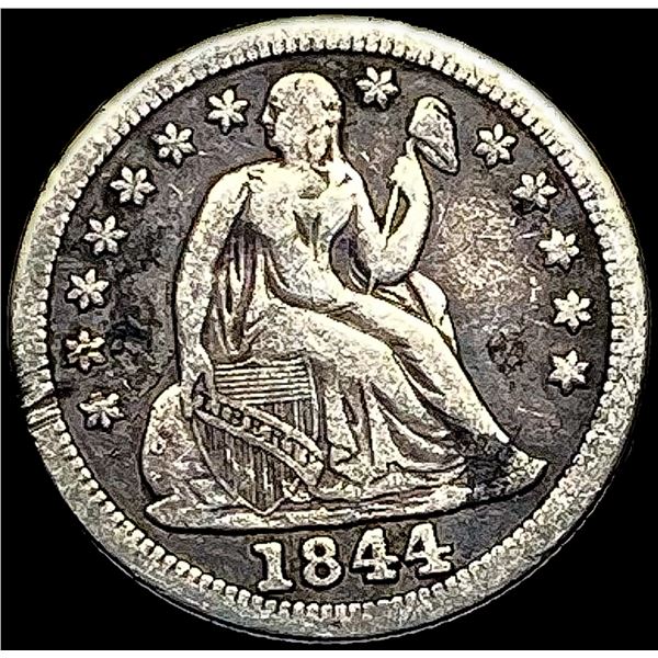 1844 Seated Liberty Dime LIGHTLY CIRCULATED