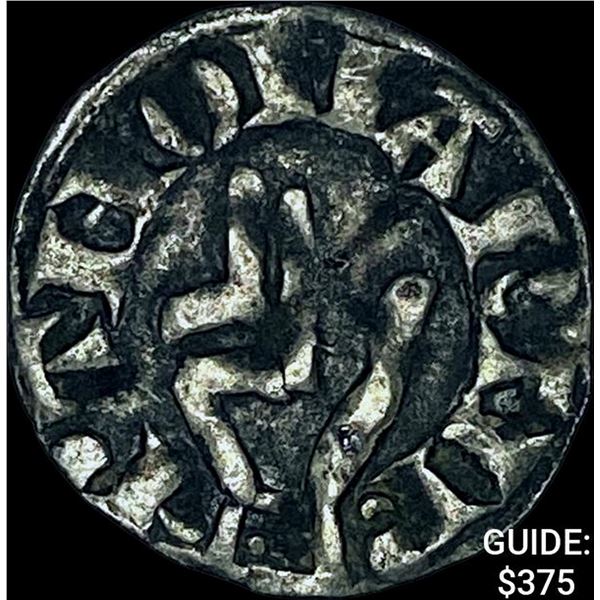 1100s-1300s France Besancon Silver Denier CHOICE AU