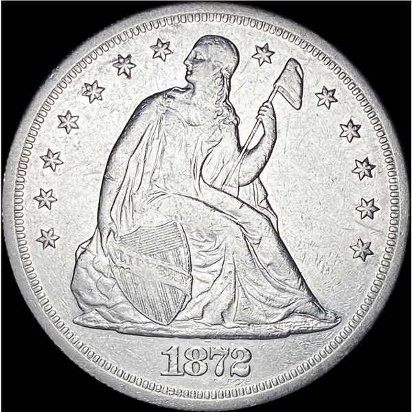 1872 Seated Liberty Silver Dollar CLOSELY  UNCIRCULATED