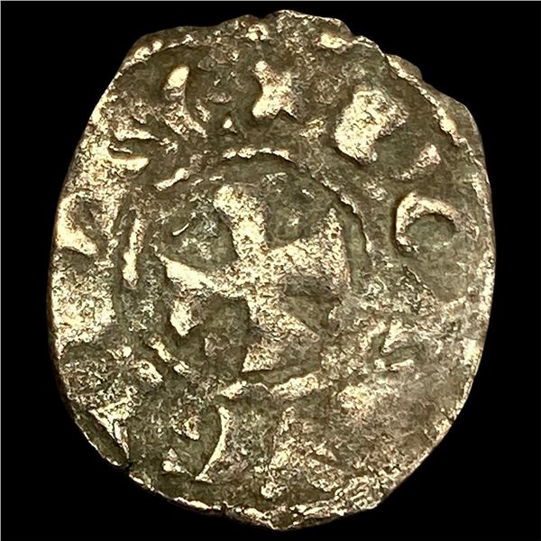 1261-1325 Crusades Portugal Silver Dinero- Dinis I NEARLY UNCIRCULATED