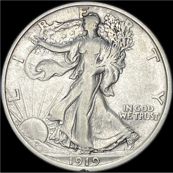1919-D Silver Walking Liberty Half Dollar  LIGHTLY CIRCULATED
