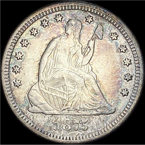 1875 Seated Liberty Quarter CLOSELY  UNCIRCULATED