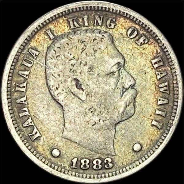1883 Hawaii Silver Dime ABOUT UNCIRCULATED