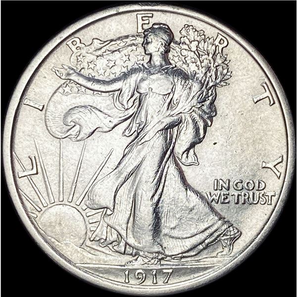 1917 Walking Liberty Half Dollar CHOICE AU