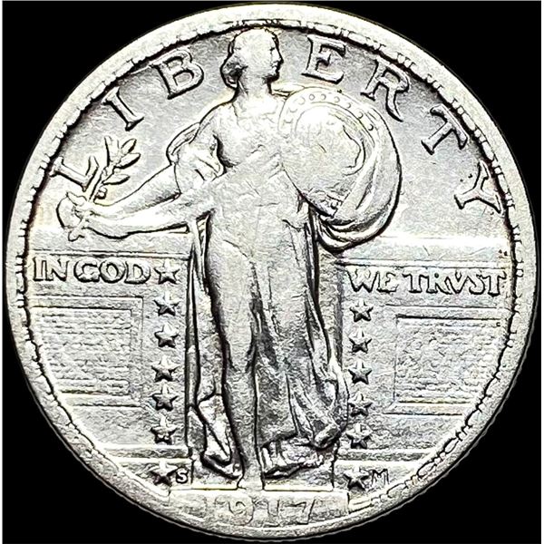 1917-S Type 2 Standing Liberty Quarter  LIGHTLY CIRCULATED