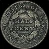 Image 2 : 1828 Classic Head Half Cent NICELY CIRCULATED