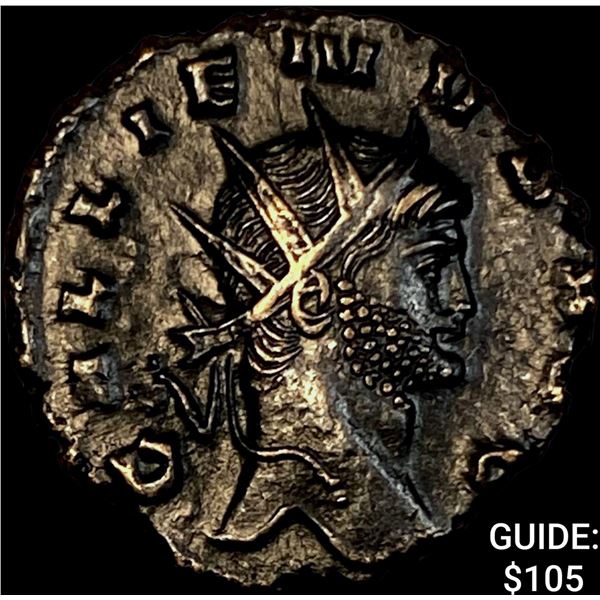 Roman Gallienus 253-268 AD Bronze Dbl Denarius CHOICE AU