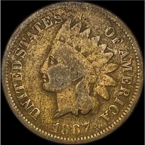 1867 Indian Head Cent NICELY CIRCULATED
