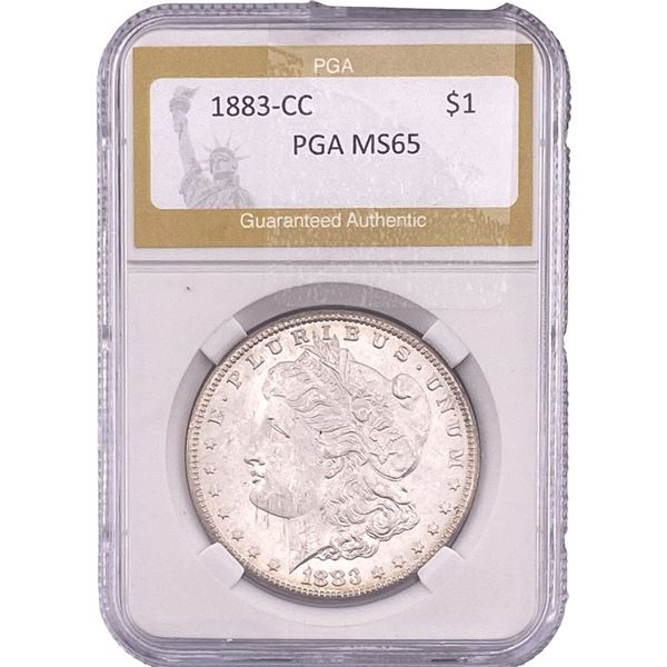1883-CC Morgan Silver Dollar PGA MS65