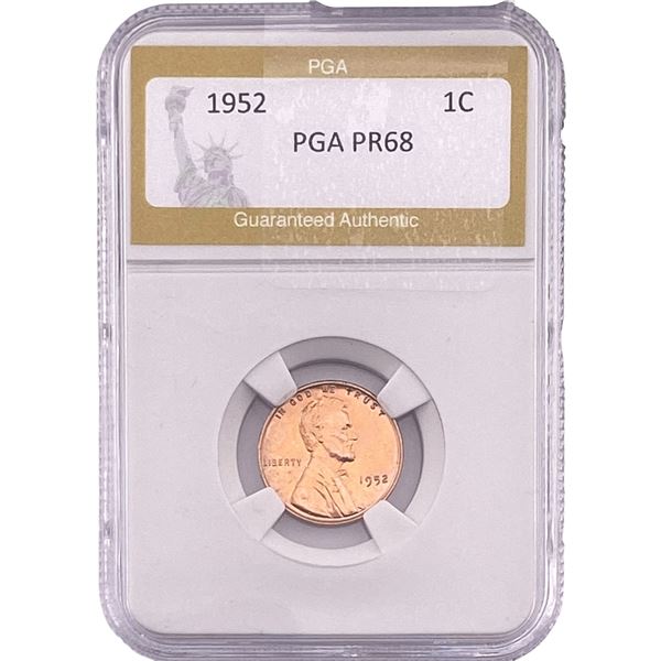 1952 Wheat Cent PGA PR68