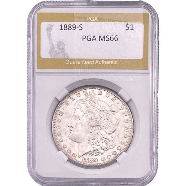 1889-S Morgan Silver Dollar PGA MS66