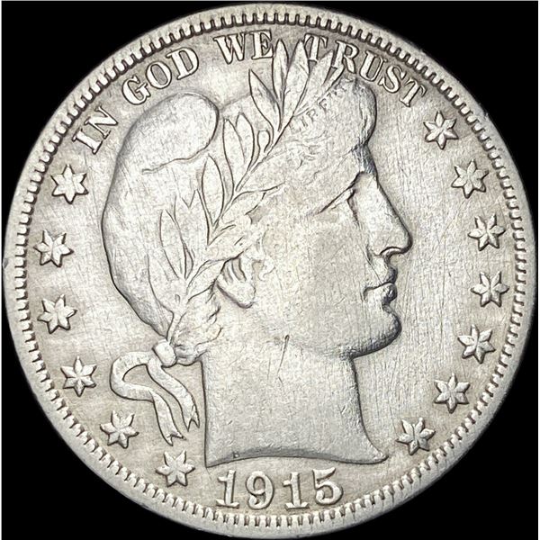 1915-S Silver Barber Half Dollar NEARLY  UNCIRCULATED