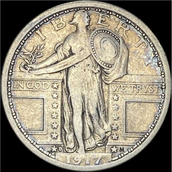 1917-D Type 1 Standing Liberty Quarter  LIGHTLY CIRCULATED