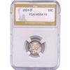 Image 1 : 1924-D Mercury Silver Dime PGA MS64 FB
