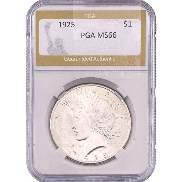 1925 Silver Peace Dollar PGA MS66