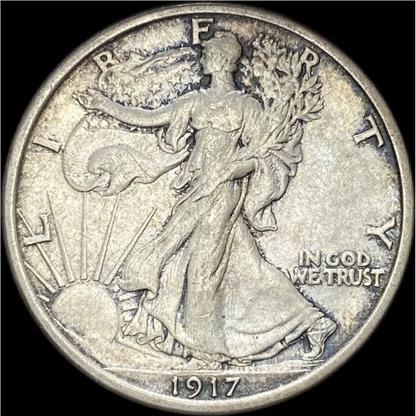 1917 Walking Liberty Half Dollar ABOUT  UNCIRCULATED