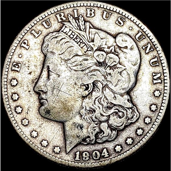1904-S Silver Morgan Dollar ABOUT  UNCIRCULATED