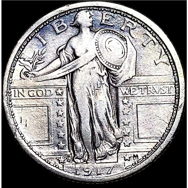 1917-D Type 1 Standing Liberty Quarter  LIGHTLY CIRCULATED